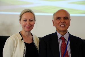 Prof. V. Gouverneur en compagnie du Prof. Surya Prakash, Prix Moissan 2015 (University Southern California, Los Angeles, USA)